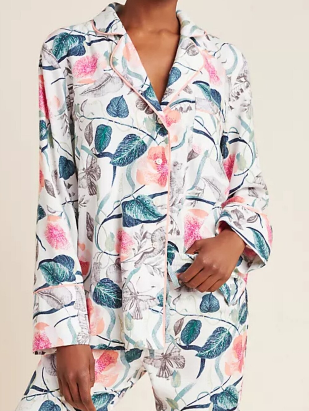 Malin Gyllensvaan Magnolia Flannel Sleep Shirt Size Medium